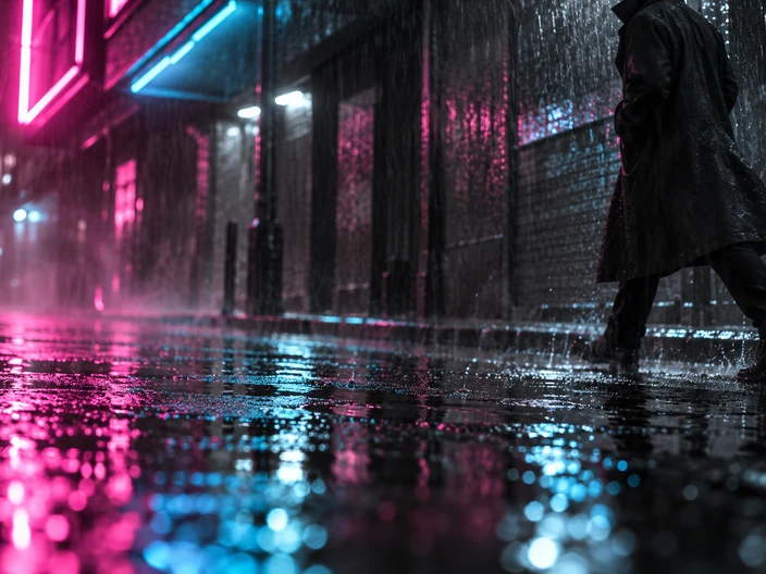 Rain Neon Night